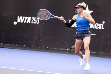 Sao Paulo (SP), 09 / 06 / 2025 - Sao Paulo 'da 6-14 Eylül tarihleri arasında Sao Paulo' nun batı bölgesindeki Villa-Lobos Park 'ta düzenlenen SP Open' da Alman Emily Appeleton ve Amerikalı Victoria Hu arasında oynanan karşılaşma. (leco viana\ yeni2))  