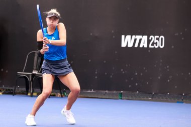 Sao Paulo (SP), 09 / 06 / 2025 - Sao Paulo 'da 6-14 Eylül tarihleri arasında Sao Paulo' nun batı bölgesindeki Villa-Lobos Park 'ta düzenlenen SP Open' da Alman Emily Appeleton ve Amerikalı Victoria Hu arasında oynanan karşılaşma. (leco viana\ yeni2))  