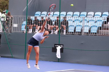 Sao Paulo (SP), 09 / 06 / 2025 - Sao Paulo 'da 6-14 Eylül tarihleri arasında Sao Paulo' nun batı bölgesindeki Villa-Lobos Park 'ta düzenlenen SP Open' da Alman Emily Appeleton ve Amerikalı Victoria Hu arasında oynanan karşılaşma. (leco viana\ yeni2))  