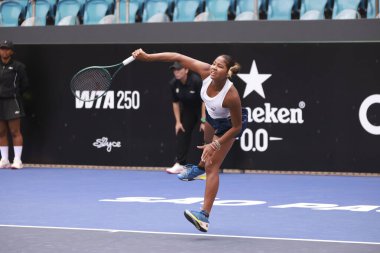 Sao Paulo (SP), 6 Eylül 2025 - Brezilya 'lı Ana Cruz ile Fransız Yasmine Mansouri arasındaki maç, Sao Paulo' daki SP Açık 'ta, 6-14 Eylül tarihleri arasında Villa-Lobos Park' ta gerçekleşti. (leco viana\ yeni2))    