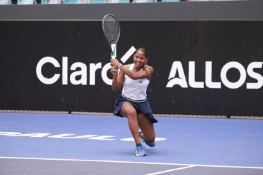 Sao Paulo (SP), 6 Eylül 2025 - Brezilya 'lı Ana Cruz ile Fransız Yasmine Mansouri arasındaki maç, Sao Paulo' daki SP Açık 'ta, 6-14 Eylül tarihleri arasında Villa-Lobos Park' ta gerçekleşti. (leco viana\ yeni2))    