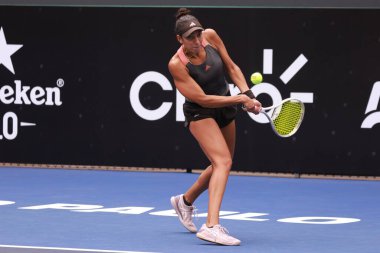 Sao Paulo (SP), 6 Eylül 2025 - Brezilya 'lı Ana Cruz ile Fransız Yasmine Mansouri arasındaki maç, Sao Paulo' daki SP Açık 'ta, 6-14 Eylül tarihleri arasında Villa-Lobos Park' ta gerçekleşti. (leco viana\ yeni2))    