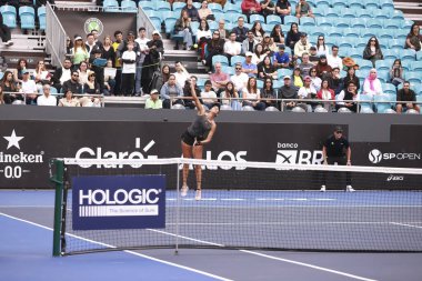 Sao Paulo (SP), 6 Eylül 2025 - Brezilya 'lı Ana Cruz ile Fransız Yasmine Mansouri arasındaki maç, Sao Paulo' daki SP Açık 'ta, 6-14 Eylül tarihleri arasında Villa-Lobos Park' ta gerçekleşti. (leco viana\ yeni2))    