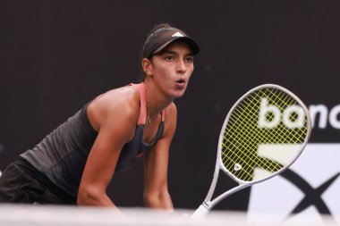 Sao Paulo (SP), 6 Eylül 2025 - Brezilya 'lı Ana Cruz ile Fransız Yasmine Mansouri arasındaki maç, Sao Paulo' daki SP Açık 'ta, 6-14 Eylül tarihleri arasında Villa-Lobos Park' ta gerçekleşti. (leco viana\ yeni2))    