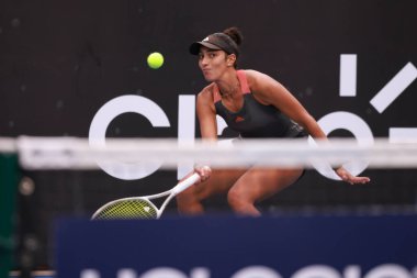 Sao Paulo (SP), 6 Eylül 2025 - Brezilya 'lı Ana Cruz ile Fransız Yasmine Mansouri arasındaki maç, Sao Paulo' daki SP Açık 'ta, 6-14 Eylül tarihleri arasında Villa-Lobos Park' ta gerçekleşti. (leco viana\ yeni2))    