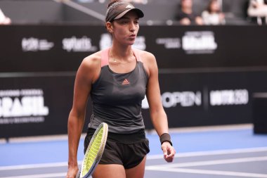 Sao Paulo (SP), 6 Eylül 2025 - Brezilya 'lı Ana Cruz ile Fransız Yasmine Mansouri arasındaki maç, Sao Paulo' daki SP Açık 'ta, 6-14 Eylül tarihleri arasında Villa-Lobos Park' ta gerçekleşti. (leco viana\ yeni2))    