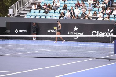 Sao Paulo (SP), 6 Eylül 2025 - Brezilya 'lı Ana Cruz ile Fransız Yasmine Mansouri arasındaki maç, Sao Paulo' daki SP Açık 'ta, 6-14 Eylül tarihleri arasında Villa-Lobos Park' ta gerçekleşti. (leco viana\ yeni2))    