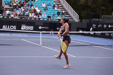 Sao Paulo (SP), 6 Eylül 2025 - Brezilya 'lı Ana Cruz ile Fransız Yasmine Mansouri arasındaki maç, Sao Paulo' daki SP Açık 'ta, 6-14 Eylül tarihleri arasında Villa-Lobos Park' ta gerçekleşti. (leco viana\ yeni2))    