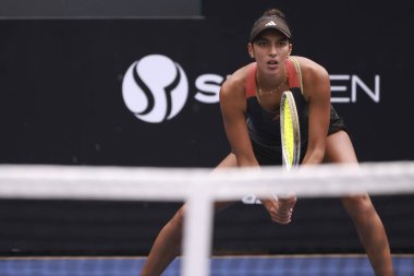 Sao Paulo (SP), 6 Eylül 2025 - Brezilya 'lı Ana Cruz ile Fransız Yasmine Mansouri arasındaki maç, Sao Paulo' daki SP Açık 'ta, 6-14 Eylül tarihleri arasında Villa-Lobos Park' ta gerçekleşti. (leco viana\ yeni2))    