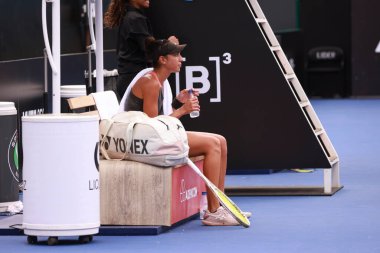 Sao Paulo (SP), 6 Eylül 2025 - Brezilya 'lı Ana Cruz ile Fransız Yasmine Mansouri arasındaki maç, Sao Paulo' daki SP Açık 'ta, 6-14 Eylül tarihleri arasında Villa-Lobos Park' ta gerçekleşti. (leco viana\ yeni2))    