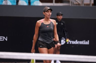 Sao Paulo (SP), 6 Eylül 2025 - Brezilya 'lı Ana Cruz ile Fransız Yasmine Mansouri arasındaki maç, Sao Paulo' daki SP Açık 'ta, 6-14 Eylül tarihleri arasında Villa-Lobos Park' ta gerçekleşti. (leco viana\ yeni2))    