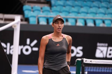 Sao Paulo (SP), 6 Eylül 2025 - Brezilya 'lı Ana Cruz ile Fransız Yasmine Mansouri arasındaki maç, Sao Paulo' daki SP Açık 'ta, 6-14 Eylül tarihleri arasında Villa-Lobos Park' ta gerçekleşti. (leco viana\ yeni2))    