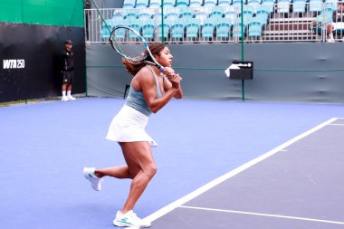 Sao Paulo (SP), 09 / 06 / 2025 - 6-14 Eylül tarihleri arasında Villa-Lobos Park 'ta gerçekleşen Sao Paulo' daki SP Open 'da Meksikalı Victoria Rodriguez ile Amerikalı Harley Giavara arasındaki maç. (leco viana\ yeni2))    