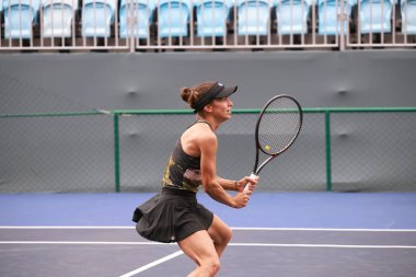 Sao Paulo (SP), 09 / 06 / 2025 - İspanyol oyuncu Alicia Herrero Linana ile Yunan oyuncu Valentina Grammatikopoulou arasında Sao Paulo 'daki SP Açık' ta oynanan karşılaşma. (leco viana\ yeni2))  