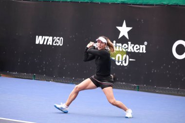 Sao Paulo (SP), 09 / 06 / 2025 - İspanyol oyuncu Alicia Herrero Linana ile Yunan oyuncu Valentina Grammatikopoulou arasında Sao Paulo 'daki SP Açık' ta oynanan karşılaşma. (leco viana\ yeni2))  