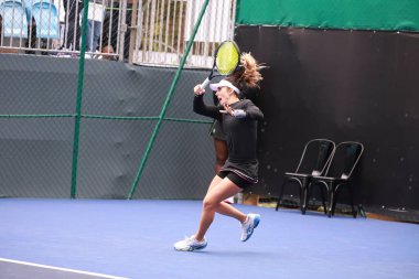 Sao Paulo (SP), 09 / 06 / 2025 - İspanyol oyuncu Alicia Herrero Linana ile Yunan oyuncu Valentina Grammatikopoulou arasında Sao Paulo 'daki SP Açık' ta oynanan karşılaşma. (leco viana\ yeni2))  