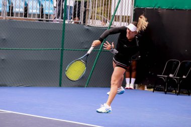 Sao Paulo (SP), 09 / 06 / 2025 - İspanyol oyuncu Alicia Herrero Linana ile Yunan oyuncu Valentina Grammatikopoulou arasında Sao Paulo 'daki SP Açık' ta oynanan karşılaşma. (leco viana\ yeni2))  