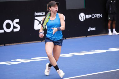 Sao Paulo (SP), 6 Eylül 2025 - Brezilyalı Grana Pedretti ile Arjantinli Victoria Bosio arasındaki maç, Sao Paulo 'daki SP Açık' ta, 6-14 Eylül tarihleri arasında Villa-Lobos Park 'ta gerçekleşmiştir. (leco viana\ yeni2)) 