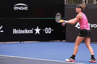 Sao Paulo (SP), 6 Eylül 2025 - Brezilyalı Grana Pedretti ile Arjantinli Victoria Bosio arasındaki maç, Sao Paulo 'daki SP Açık' ta, 6-14 Eylül tarihleri arasında Villa-Lobos Park 'ta gerçekleşmiştir. (leco viana\ yeni2)) 