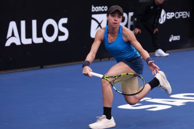 Sao Paulo (SP), 6 Eylül 2025 - Brezilyalı Grana Pedretti ile Arjantinli Victoria Bosio arasındaki maç, Sao Paulo 'daki SP Açık' ta, 6-14 Eylül tarihleri arasında Villa-Lobos Park 'ta gerçekleşmiştir. (leco viana\ yeni2)) 