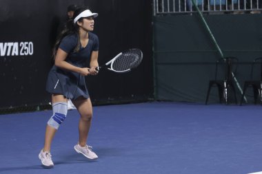 Sao Paulo (SP), 6 Eylül 2025 - Dutchwoman Lian Tran ve Bolivian Noelia Zeballos arasındaki maç, Sao Paulo 'daki SP Açık' ta, 6-14 Eylül tarihleri arasında Villa-Lobos Park 'ta gerçekleşmiştir. (leco viana\ yeni2))   