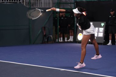 Sao Paulo (SP), 6 Eylül 2025 - Dutchwoman Lian Tran ve Bolivian Noelia Zeballos arasındaki maç, Sao Paulo 'daki SP Açık' ta, 6-14 Eylül tarihleri arasında Villa-Lobos Park 'ta gerçekleşmiştir. (leco viana\ yeni2))   