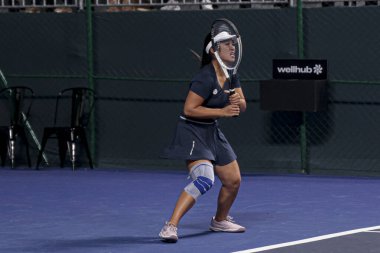 Sao Paulo (SP), 6 Eylül 2025 - Dutchwoman Lian Tran ve Bolivian Noelia Zeballos arasındaki maç, Sao Paulo 'daki SP Açık' ta, 6-14 Eylül tarihleri arasında Villa-Lobos Park 'ta gerçekleşmiştir. (leco viana\ yeni2))   