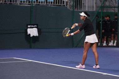 Sao Paulo (SP), 6 Eylül 2025 - Dutchwoman Lian Tran ve Bolivian Noelia Zeballos arasındaki maç, Sao Paulo 'daki SP Açık' ta, 6-14 Eylül tarihleri arasında Villa-Lobos Park 'ta gerçekleşmiştir. (leco viana\ yeni2))   