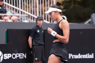 Sao Paulo (SP), 09 / 07 / 2025 - 6-14 Eylül tarihleri arasında Villa-Lobos Park 'ta gerçekleşen Sao Paulo' daki SP Açık 'ta Yasmine Mansouri (FRA) ile Thaisa Grana Pedretti arasındaki maç. (leco viana\ yeni2))  