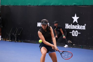 Sao Paulo (SP), 09 / 07 / 2025 - Sao Paulo 'daki SP Açık' ta Victoria Hu (ABD) ile Victoria Rodriguez (MEX) arasında oynanan karşılaşma, 6-14 Eylül tarihleri arasında Villa-Lobos Park 'ta oynanacak. (leco viana\ yeni2))  