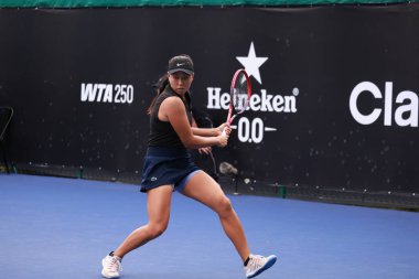 Sao Paulo (SP), 09 / 07 / 2025 - Sao Paulo 'daki SP Açık' ta Victoria Hu (ABD) ile Victoria Rodriguez (MEX) arasında oynanan karşılaşma, 6-14 Eylül tarihleri arasında Villa-Lobos Park 'ta oynanacak. (leco viana\ yeni2))  