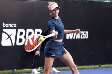 Sao Paulo (SP), 09 / 07 / 2025 - 6-14 Eylül tarihleri arasında Sao Paulo 'daki Villa-Lobos Park' ta oynanan SP Açık 'ta Alicia Herrero Linana (ESP) ile Martina Okalova (SVK) arasındaki maç. (leco viana\ yeni2))   