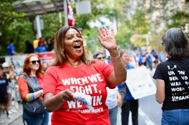 6 Eylül 2025, New York, ABD: New York başsavcısı Letitia James New York 'ta düzenlenen New York İşçi Bayramı geçit törenine katıldı. (niyi fote\ theenews2)    