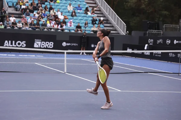 Sao Paulo (SP), 6 Eylül 2025 - Brezilya 'lı Ana Cruz ile Fransız Yasmine Mansouri arasındaki maç, Sao Paulo' daki SP Açık 'ta, 6-14 Eylül tarihleri arasında Villa-Lobos Park' ta gerçekleşti. (leco viana\ yeni2))    