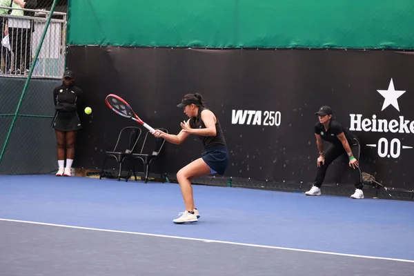 Sao Paulo (SP), 09 / 07 / 2025 - Sao Paulo 'daki SP Açık' ta Victoria Hu (ABD) ile Victoria Rodriguez (MEX) arasında oynanan karşılaşma, 6-14 Eylül tarihleri arasında Villa-Lobos Park 'ta oynanacak. (leco viana\ yeni2))  