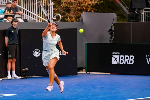 Sao Paulo (SP), 09 / 07 / 2025 - Sao Paulo 'daki SP Açık' ta Lian Tran (Ned) ve Miriana Tona (Ita) arasında oynanan karşılaşma, 6-14 Eylül tarihleri arasında Villa-Lobos Park 'ta gerçekleşti. (leco viana\ yeni2))  