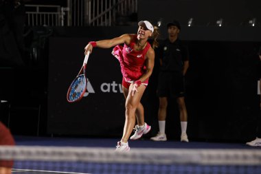 Sao Paulo (SP), 8 Eylül 2025 - Brezilyalı oyuncular Ana Candiotto ve Beatriz Haddad, Sao Paulo 'daki SP Open' da Ingrid Martins ve Laura Pigossi arasındaki ikili maç. (leco viana\ yeni2))    