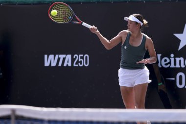 Sao Paulo (SP), 8 Eylül 2025 - Sao Paulo 'da oynanan SP Açık' ta Arianne Hartono (Ned) ile Solana Sierra (Arg) arasındaki maç, Villa-Lobos Park 'ta oynanan SP Açık. (leco viana\ yeni2))      