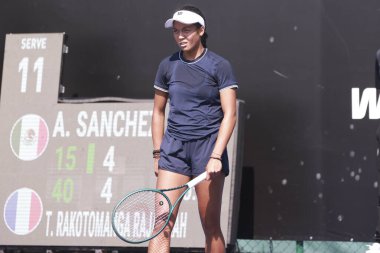 Sao Paulo (SP), 8 Eylül 2025 - Villa-Lobos Park 'ta oynanan SP Open' da Ana Sofia Sanchez (MEX) ile Tiantsoa Rakotomanga Rajaonah (FRA) arasındaki maç. (leco viana\ yeni2))   