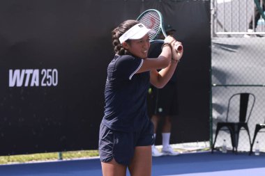 Sao Paulo (SP), 8 Eylül 2025 - Villa-Lobos Park 'ta oynanan SP Open' da Ana Sofia Sanchez (MEX) ile Tiantsoa Rakotomanga Rajaonah (FRA) arasındaki maç. (leco viana\ yeni2))   