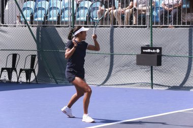 Sao Paulo (SP), 8 Eylül 2025 - Villa-Lobos Park 'ta oynanan SP Open' da Ana Sofia Sanchez (MEX) ile Tiantsoa Rakotomanga Rajaonah (FRA) arasındaki maç. (leco viana\ yeni2))   