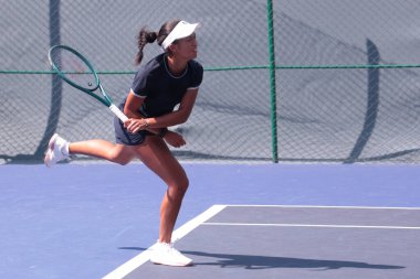 Sao Paulo (SP), 8 Eylül 2025 - Villa-Lobos Park 'ta oynanan SP Open' da Ana Sofia Sanchez (MEX) ile Tiantsoa Rakotomanga Rajaonah (FRA) arasındaki maç. (leco viana\ yeni2))   