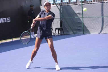 Sao Paulo (SP), 8 Eylül 2025 - Villa-Lobos Park 'ta oynanan SP Open' da Ana Sofia Sanchez (MEX) ile Tiantsoa Rakotomanga Rajaonah (FRA) arasındaki maç. (leco viana\ yeni2))   