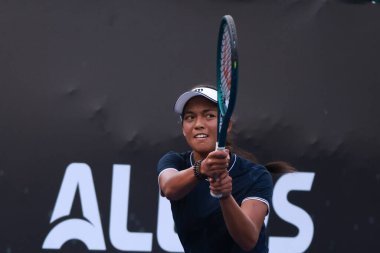 Sao Paulo (SP), 8 Eylül 2025 - Villa-Lobos Park 'ta oynanan SP Open' da Ana Sofia Sanchez (MEX) ile Tiantsoa Rakotomanga Rajaonah (FRA) arasındaki maç. (leco viana\ yeni2))   