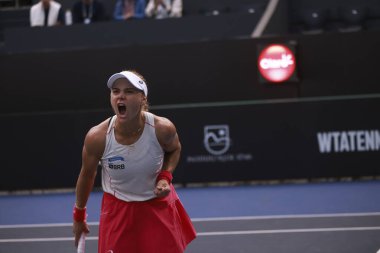 Sao Paulo (SP), 09 / 09 / 2025 - Sao Paulo 'da düzenlenen SP Açık' ta Elizabeth Mandlik (ABD) ile Laura Pigossi (BRA) arasındaki maç. (leco viana\ yeni2))    