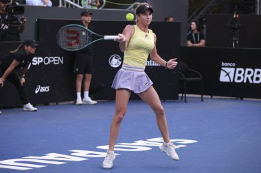 Sao Paulo (SP), 09 / 09 / 2025 - Sao Paulo 'da düzenlenen SP Açık' ta Elizabeth Mandlik (ABD) ile Laura Pigossi (BRA) arasındaki maç. (leco viana\ yeni2))    