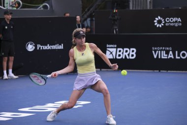 Sao Paulo (SP), 09 / 09 / 2025 - Sao Paulo 'da düzenlenen SP Açık' ta Elizabeth Mandlik (ABD) ile Laura Pigossi (BRA) arasındaki maç. (leco viana\ yeni2))    