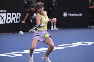 Sao Paulo (SP), 09 / 09 / 2025 - Sao Paulo 'da düzenlenen SP Açık' ta Elizabeth Mandlik (ABD) ile Laura Pigossi (BRA) arasındaki maç. (leco viana\ yeni2))    