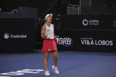 Sao Paulo (SP), 09 / 09 / 2025 - Sao Paulo 'da düzenlenen SP Açık' ta Elizabeth Mandlik (ABD) ile Laura Pigossi (BRA) arasındaki maç. (leco viana\ yeni2))    
