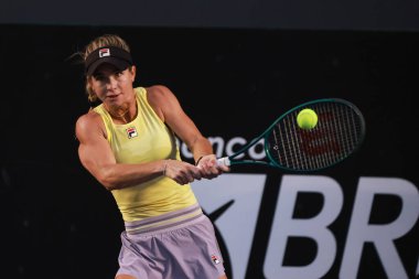 Sao Paulo (SP), 09 / 09 / 2025 - Sao Paulo 'da düzenlenen SP Açık' ta Elizabeth Mandlik (ABD) ile Laura Pigossi (BRA) arasındaki maç. (leco viana\ yeni2))    